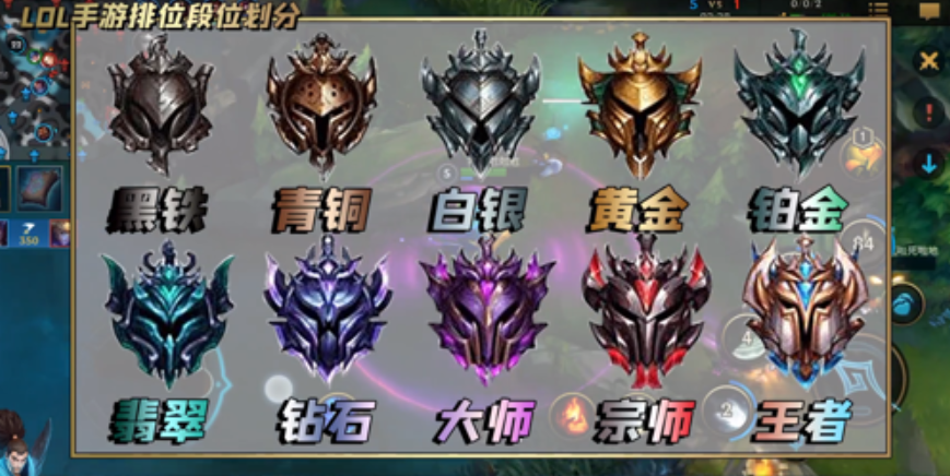 英雄联盟手游如何排列段位