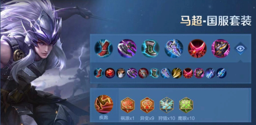 王者荣耀全攻马超怎么出装