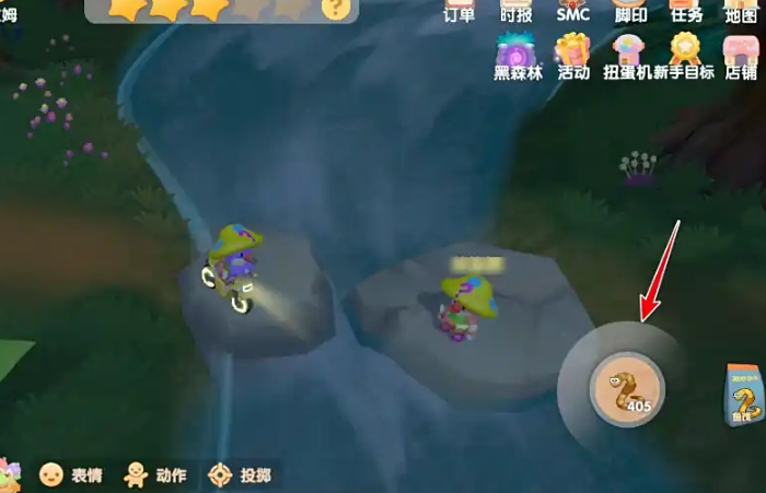 摩尔庄园黑森林钓鱼怎么进去