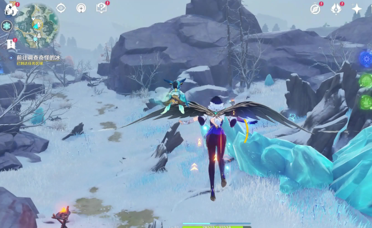 原神雪山覆雪之路的巨大冰怎么化