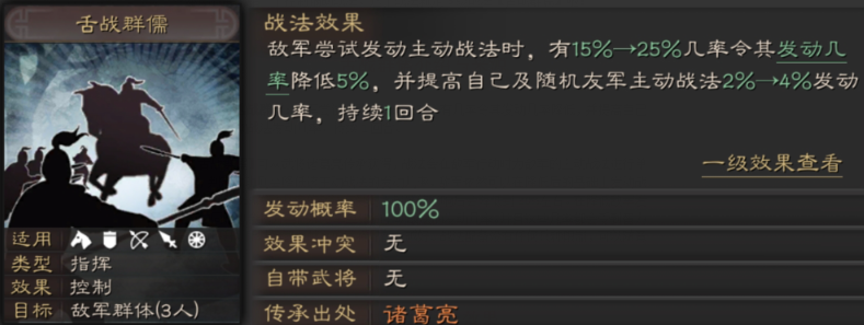 三国志战略版舌战群儒怎么用