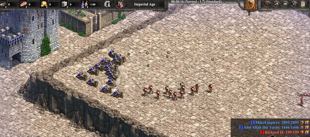 帝国时代2什么武器克制手推炮