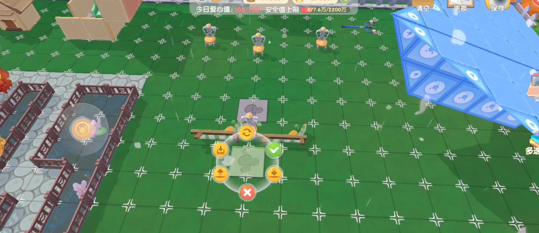 摩尔庄园原始地砖怎么移动