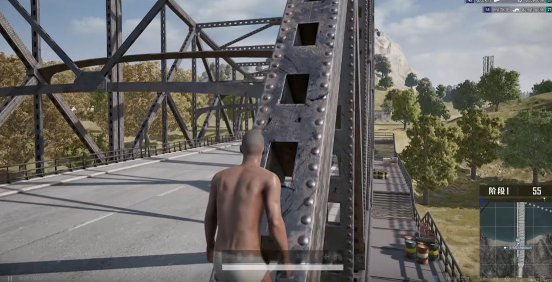 绝地求生天桥怎么上顶