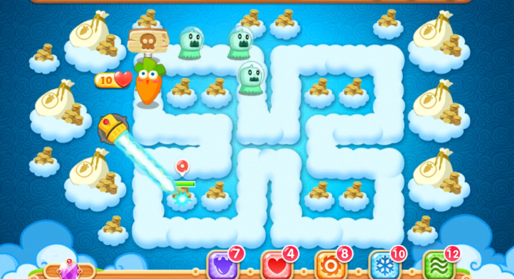 保卫萝卜2第五十一关怎么打