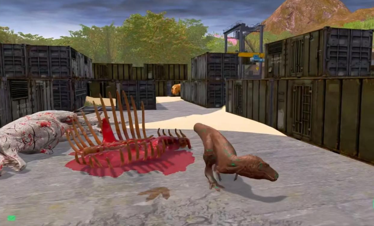 恐龙岛怎么叼着食物走的呢