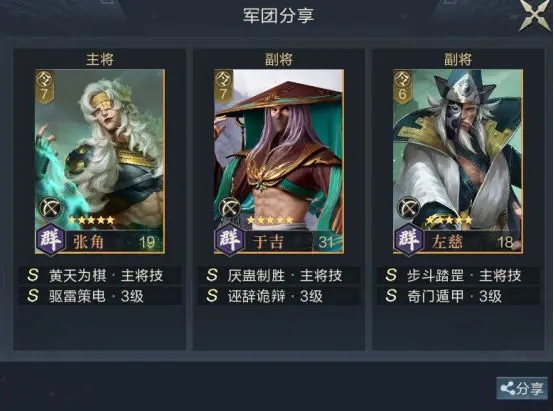 鸿图之下三仙阵容是什么