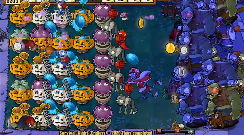 植物大战僵尸原版黑夜无尽怎么过