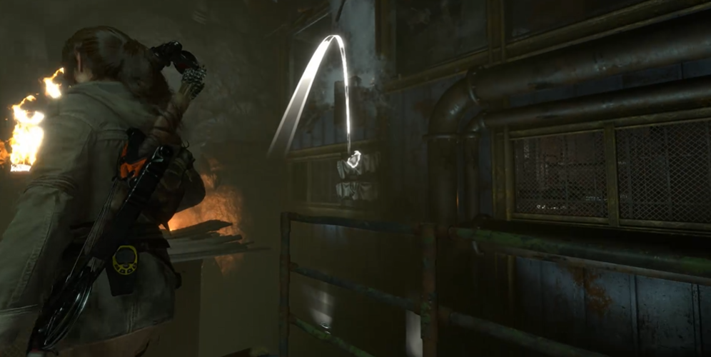 古墓丽影燃烧瓶怎么通过水流