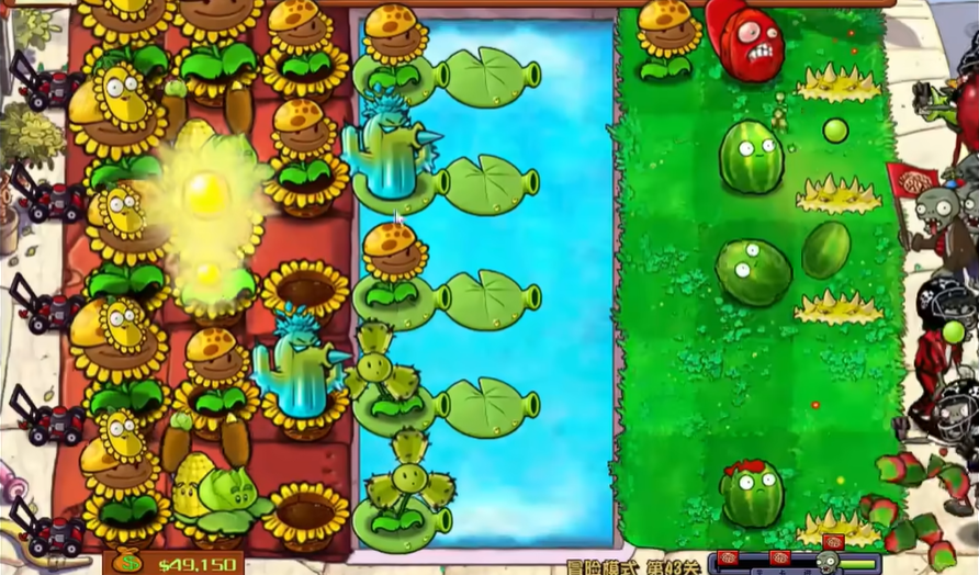 植物大战僵尸杂交版冒险模式第43关怎么过
