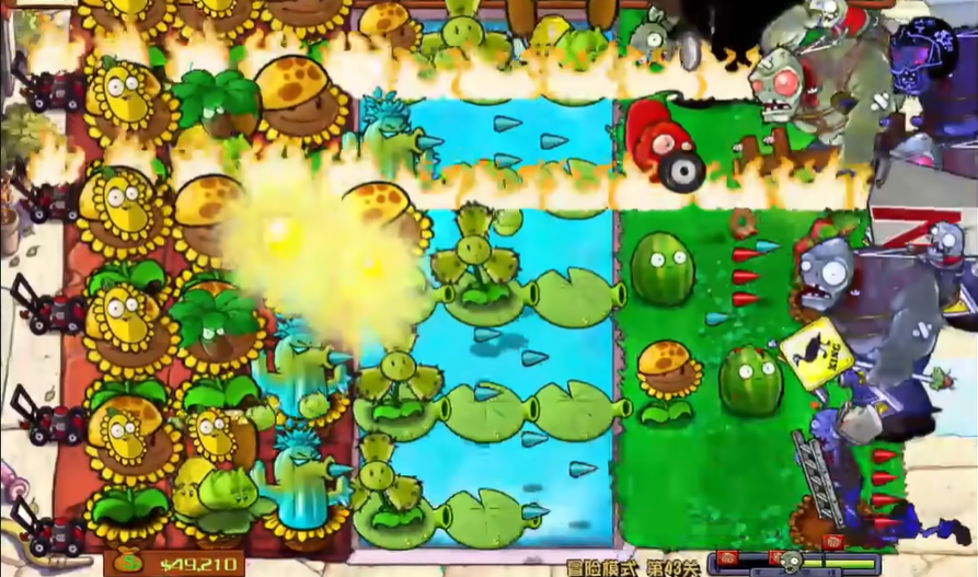 植物大战僵尸杂交版冒险模式第43关怎么过