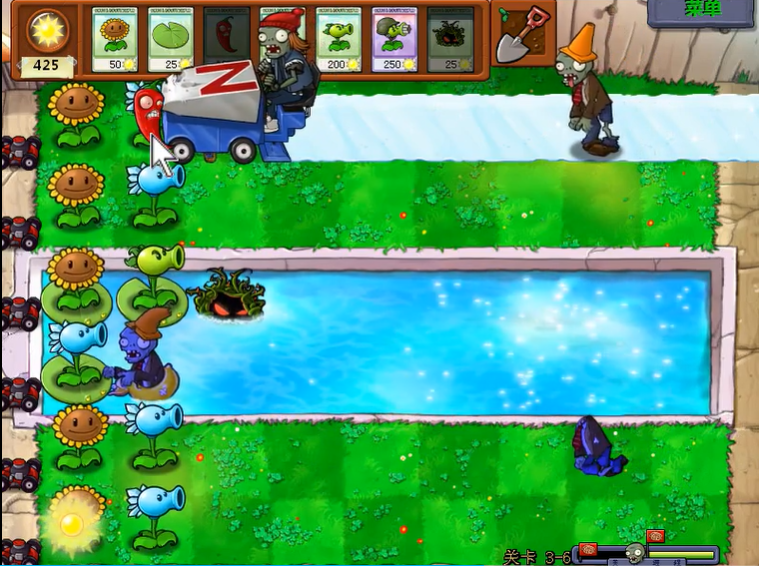 植物大战僵尸3-6怎么过